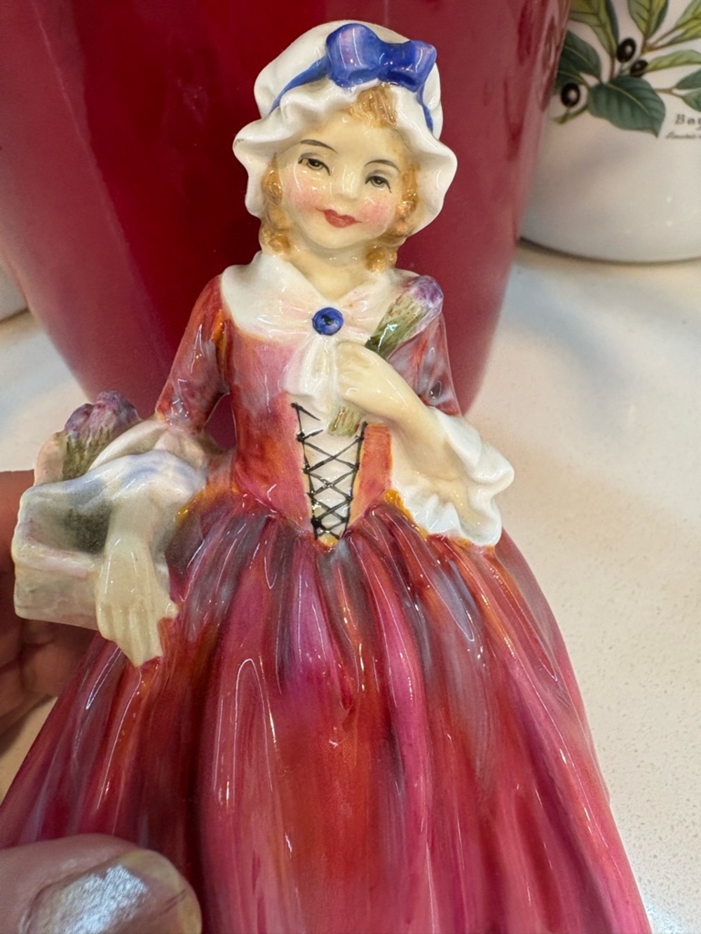 Royal Doulton Hand-Painted Pink and White Porcelain Lady “Lavinia” 1955